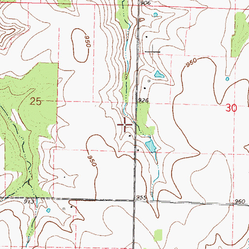 Topographic Map of Mount Nebo Cemetery, KS