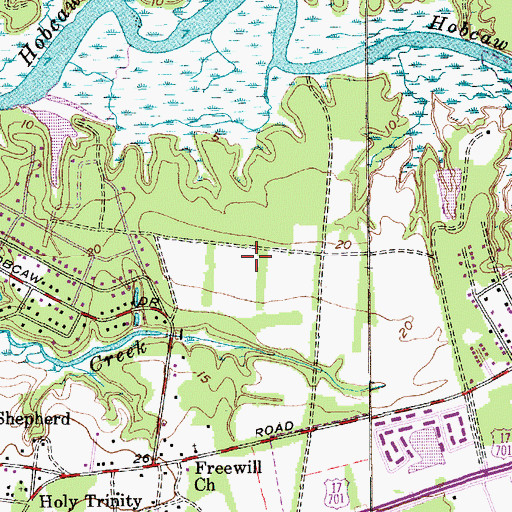 Topographic Map of I'On, SC