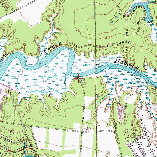 Topographic Map of Creek Club at I'On, SC
