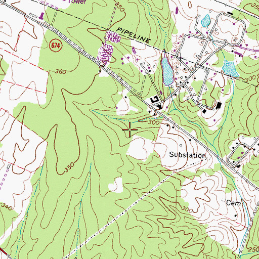 Topographic Map of Jiffy Lube Live, VA