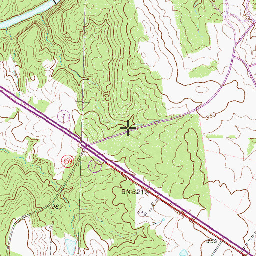 Topographic Map of Lansdowne Town Center, VA