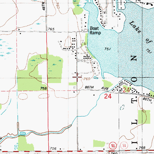 Topographic Map of Timber Trails RV Park, MI