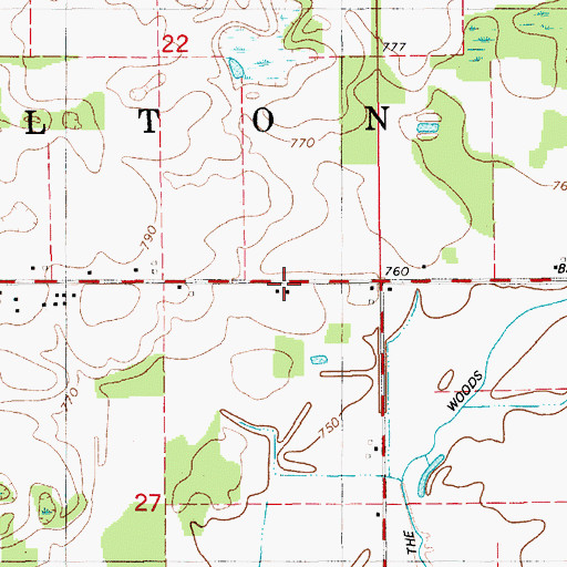 Topographic Map of Four Winds Fellowship Church, MI