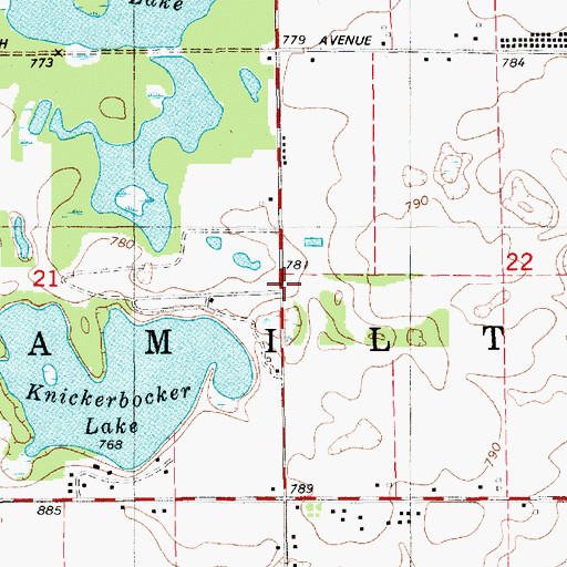Topographic Map of Oak Shores Campground, MI