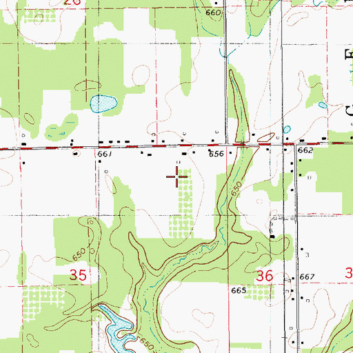 Topographic Map of Monk Cemetery, MI