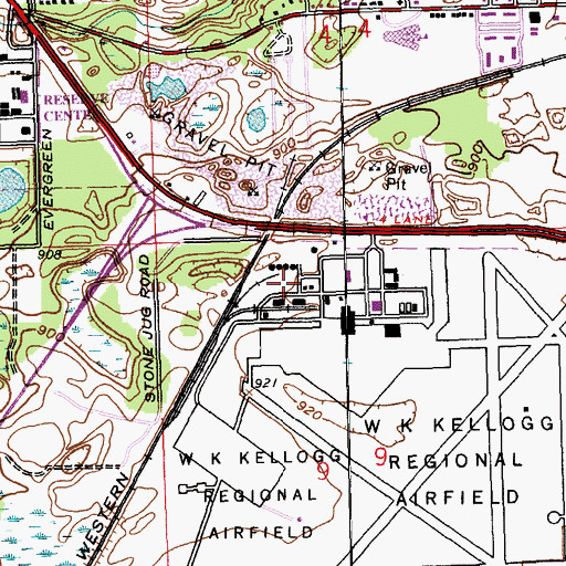 Topographic Map of Covey Hill Cemetery, MI