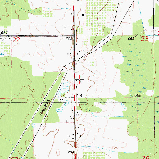 Topographic Map of Covert/South Haven KOA Campground, MI