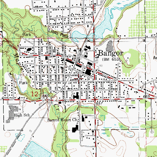 Topographic Map of Church of Christ, MI