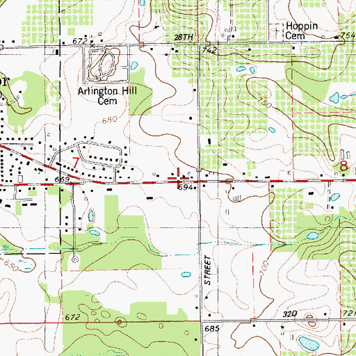 Topographic Map of Bangor Medical Center, MI