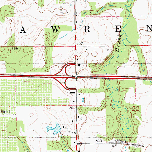 Topographic Map of Interchange 52, MI