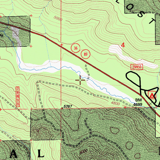 Topographic Map of Browns Camp, CA