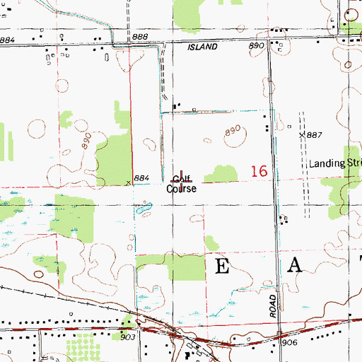 Topographic Map of Twin Brook Golf Club, MI