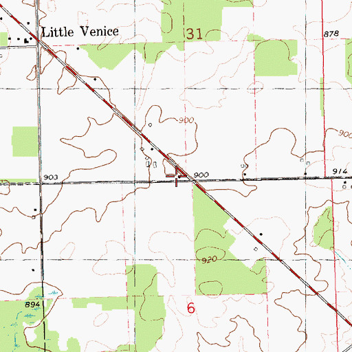 Topographic Map of Kelly Post Office (historical), MI