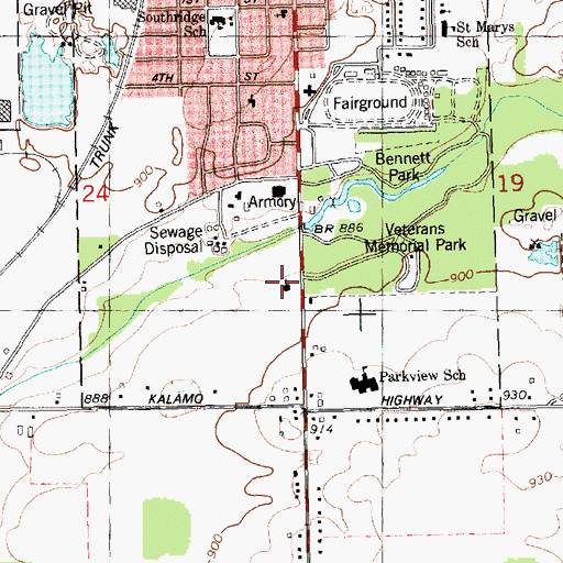 Topographic Map of Church of Christ, MI