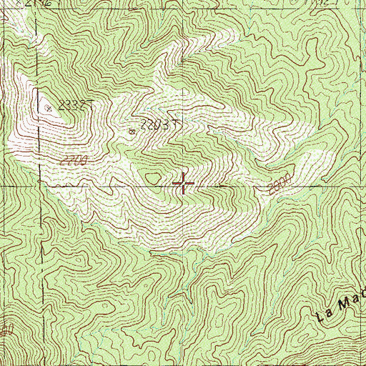 Topographic Map of La Madre Mountain Wilderness, NV