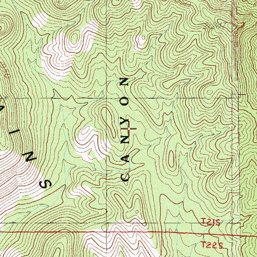 Topographic Map of Rainbow Mountain Wilderness, NV