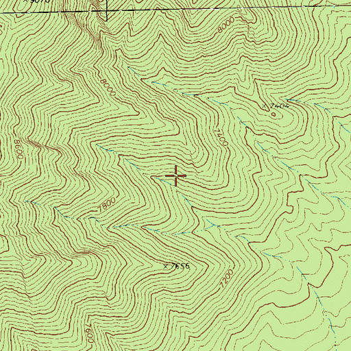 Topographic Map of Far South Egans Wilderness, NV