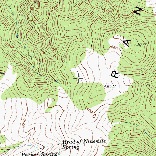 Topographic Map of South Egan Range Wilderness, NV