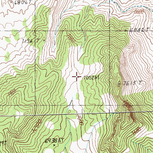 Topographic Map of Government Peak Wilderness, NV