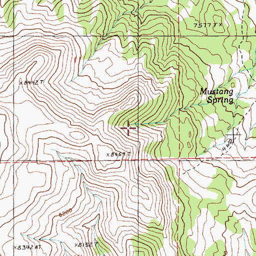 Topographic Map of Bald Mountain Wilderness, NV