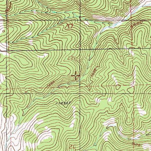 Topographic Map of Shellback Wilderness, NV