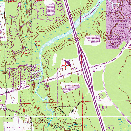 Topographic Map of Calvary Christian Center, FL