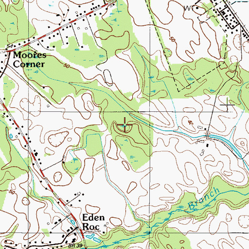 Topographic Map of Lenape Indian Tribe of Delaware State Designated Tribal Statistical Area, DE