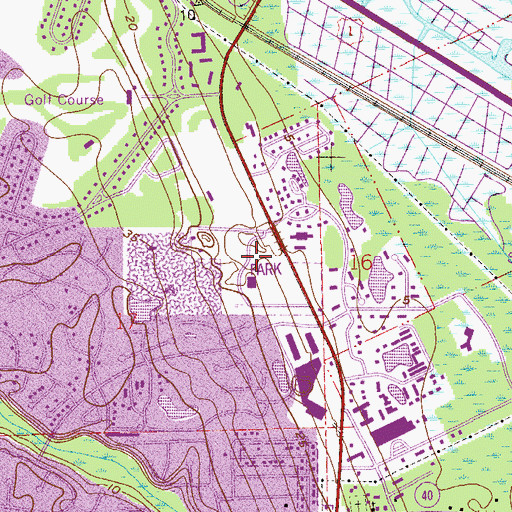 Topographic Map of Nova Community Park, FL