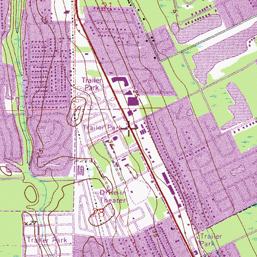 Topographic Map of Prince of Peace Catholic Church, FL