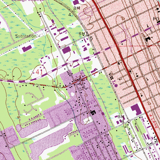 Topographic Map of Harbor Baptist Church, FL
