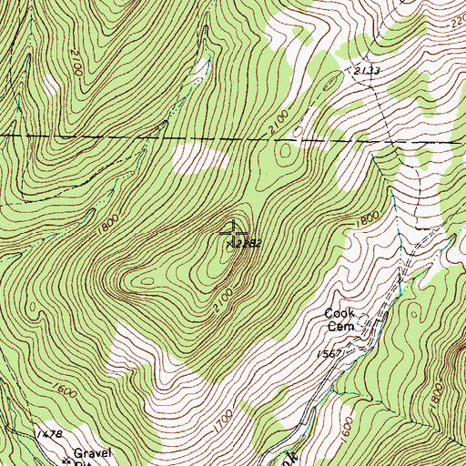 Topographic Map of Fayette Mountain, VT