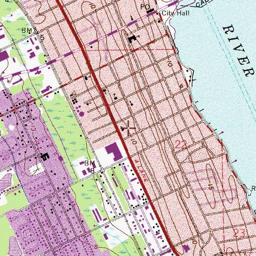 Topographic Map of Church of God of Faith, FL