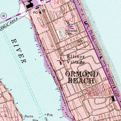 Topographic Map of First United Methodist Church, FL