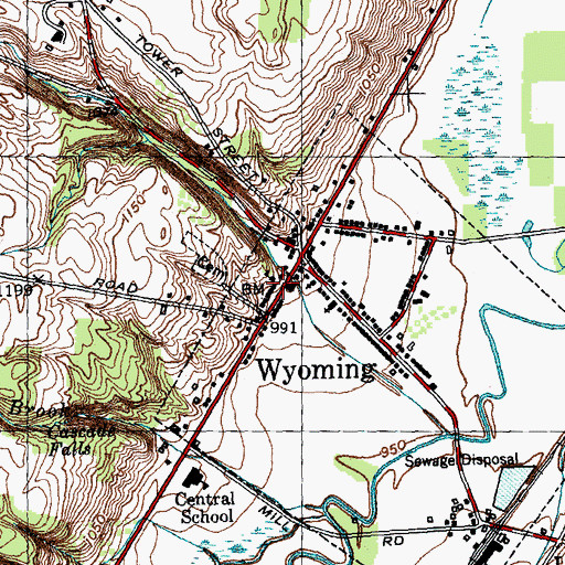 Topographic Map of Middlebury Academy (historical), NY