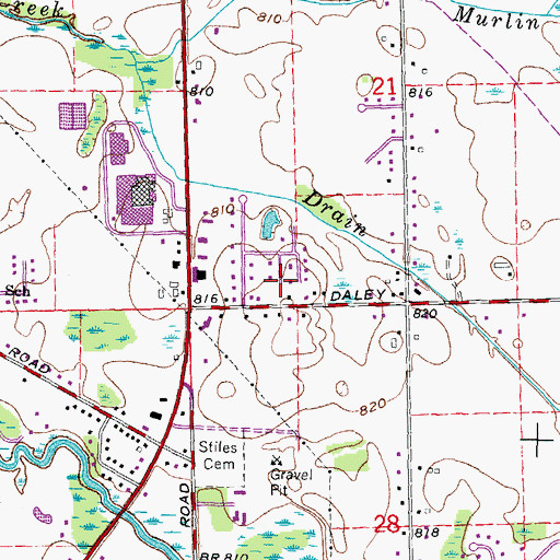 Topographic Map of Cornerstone Christian Fellowship, MI