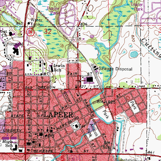 Topographic Map of Saint Matthew's Anglican Church, MI