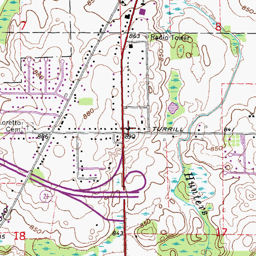 Topographic Map of Christ the King Lutheran Church, MI