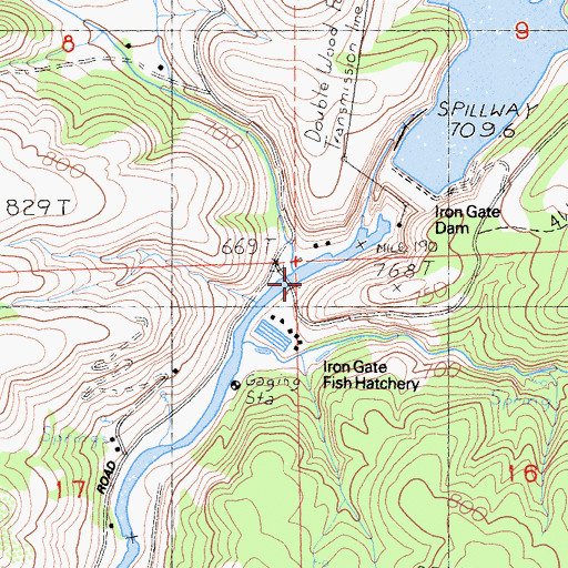 Topographic Map of Brush Creek, CA