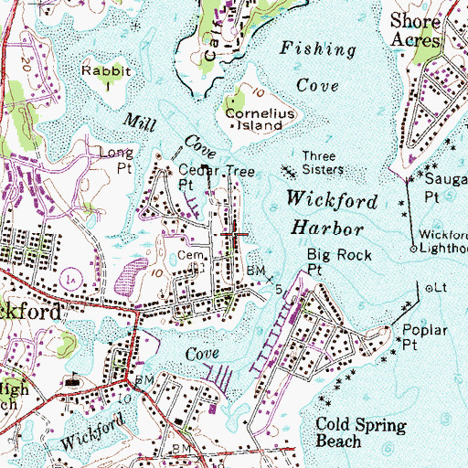 Topographic Map of Slocum Point (historical), RI