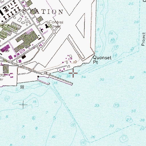 Topographic Map of Viall Creek (historical), RI
