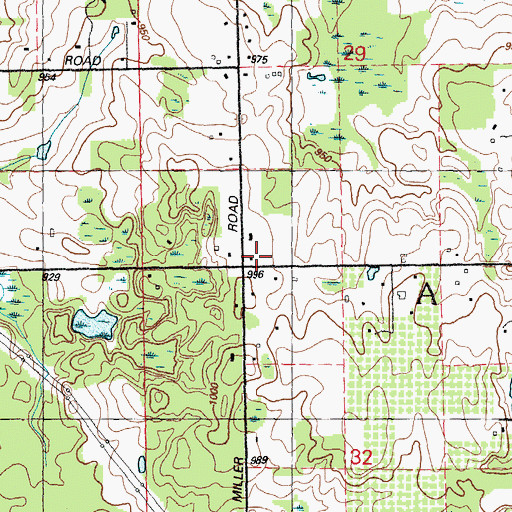 Topographic Map of Pool Post Office (historical), MI