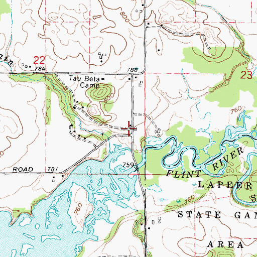 Topographic Map of Marathon Post Office (historical), MI