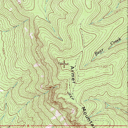 Topographic Map of Armer Mountain, AZ
