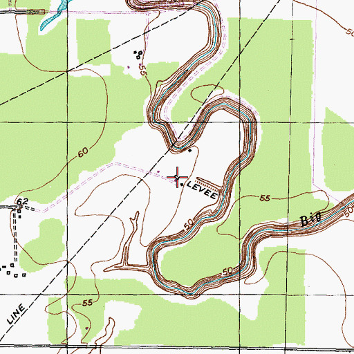 Topographic Map of Brown-Beard Cemetery, TX