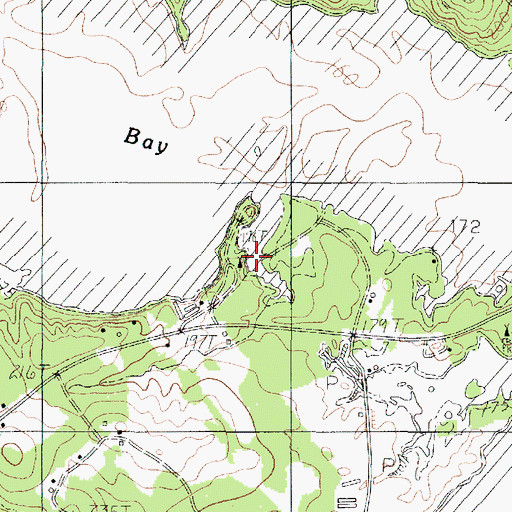 Topographic Map of Alford Cemetery, TX