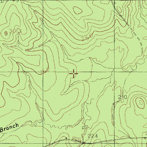 Topographic Map of Anderson Bowie Cemetery, TX