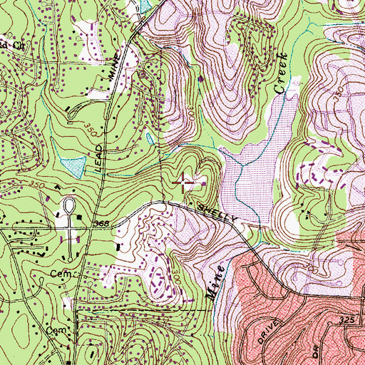 Topographic Map of Sertoma Arts Center, NC