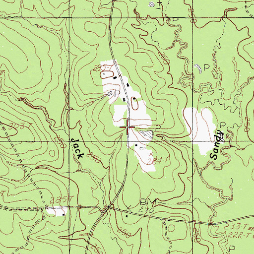 Topographic Map of Beauchamp Family Cemetery, TX