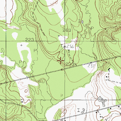 Topographic Map of Dennis Cemetery, TX