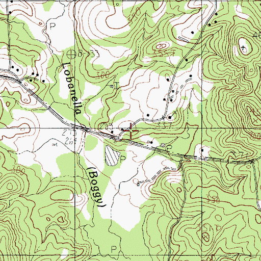Topographic Map of Hankla Cemetery, TX